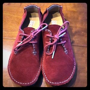 Clark’s Red suede lace ups.